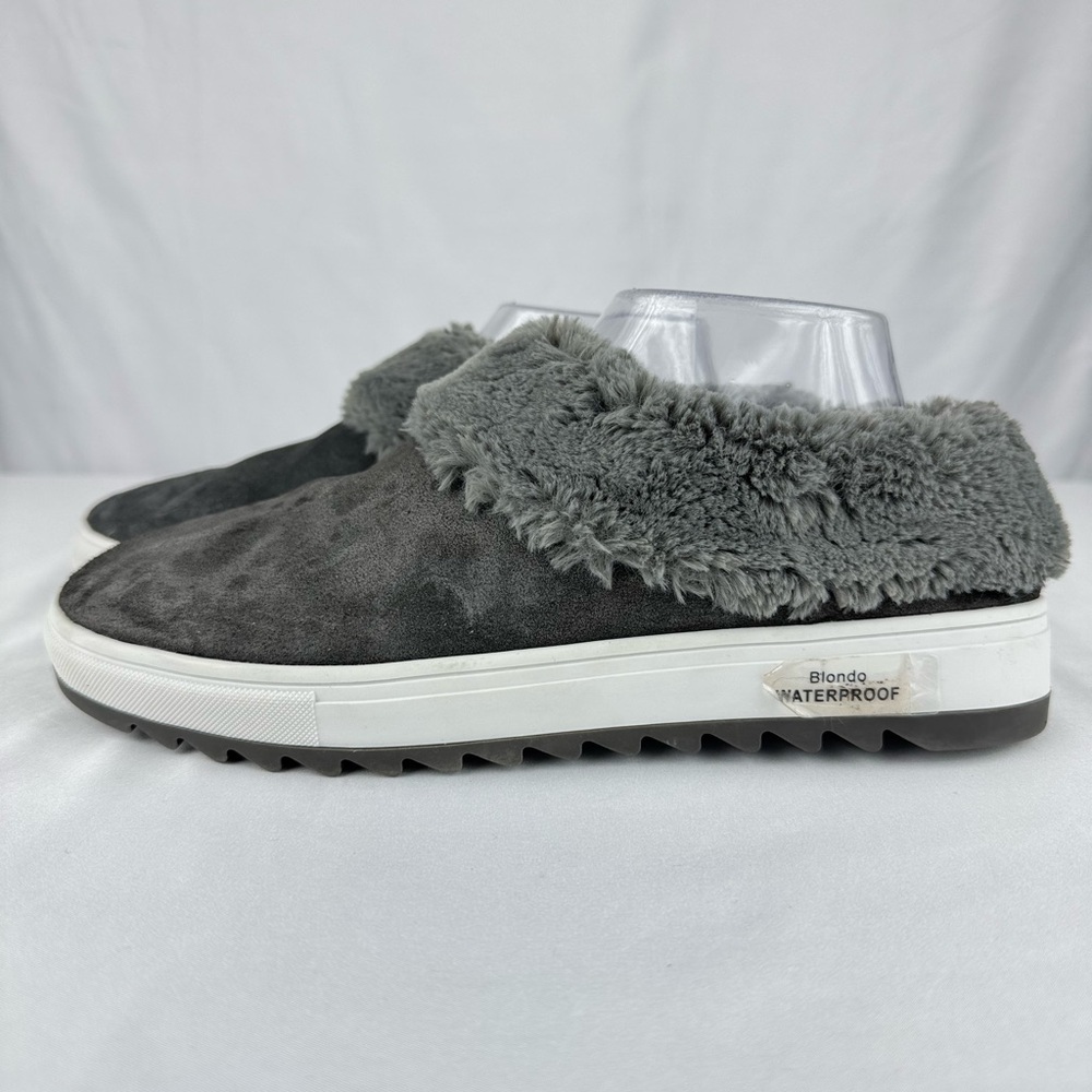 Blondo Siri Waterproof Slip On Sneaker With Faux Fur Lining In Gray — image 5 of 8